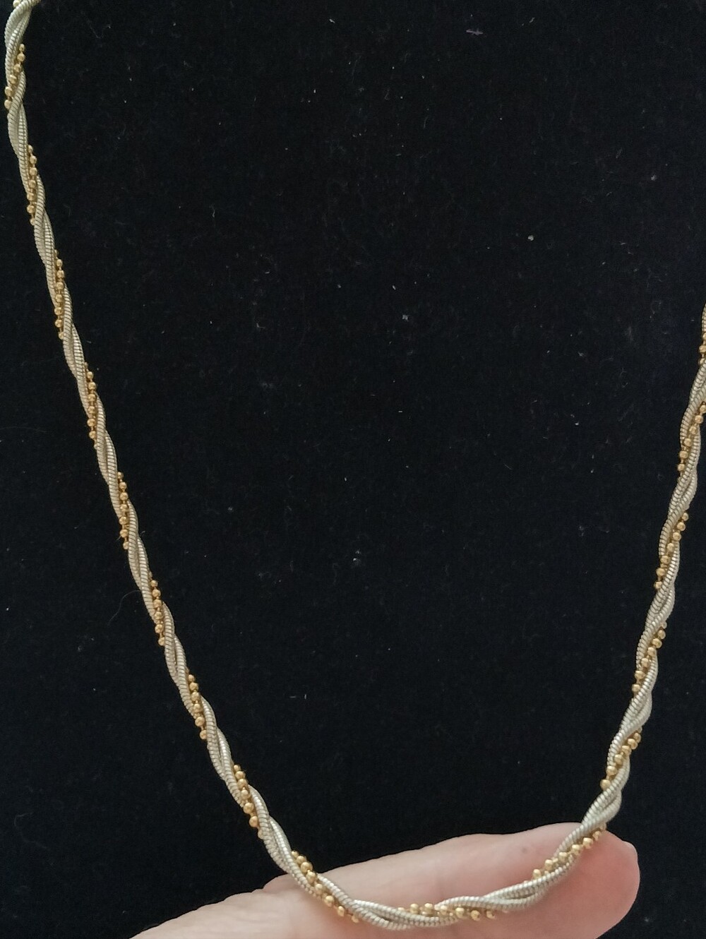 Vintage Napier Two-tone Twisted Rope Necklace